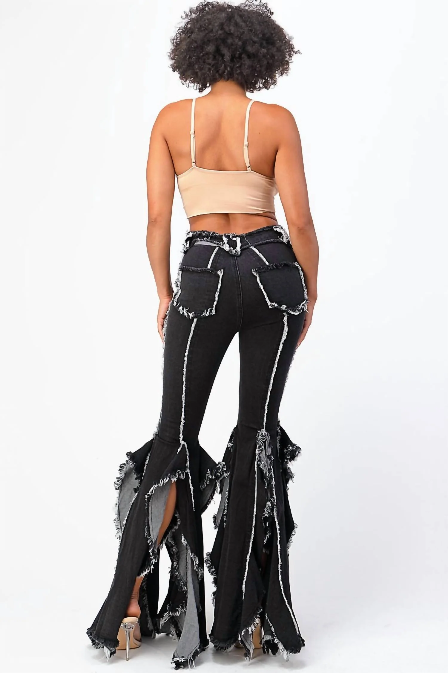 Flare Bell Bottom Pant In Black