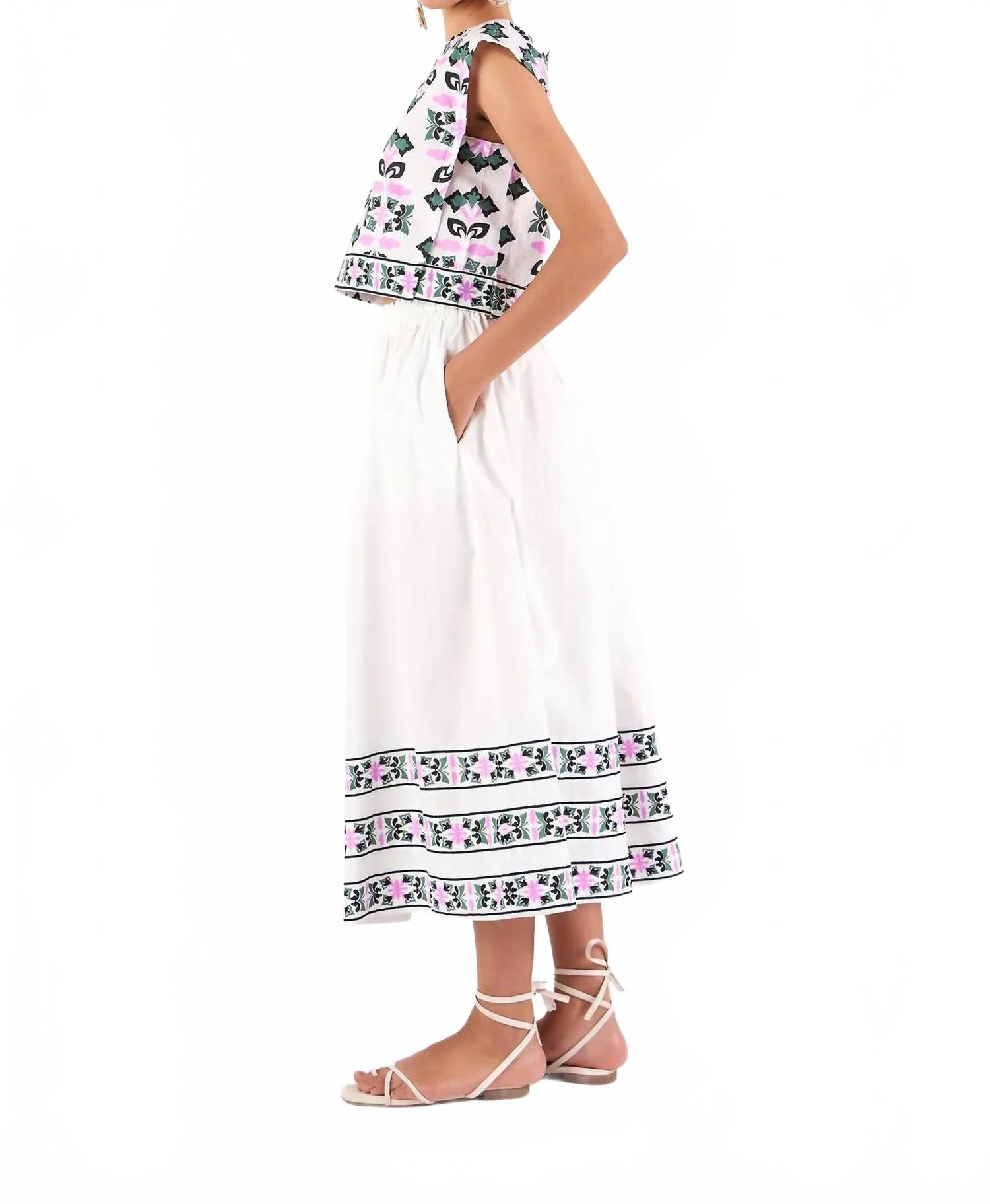 Amber Skirt In Papillon Moss