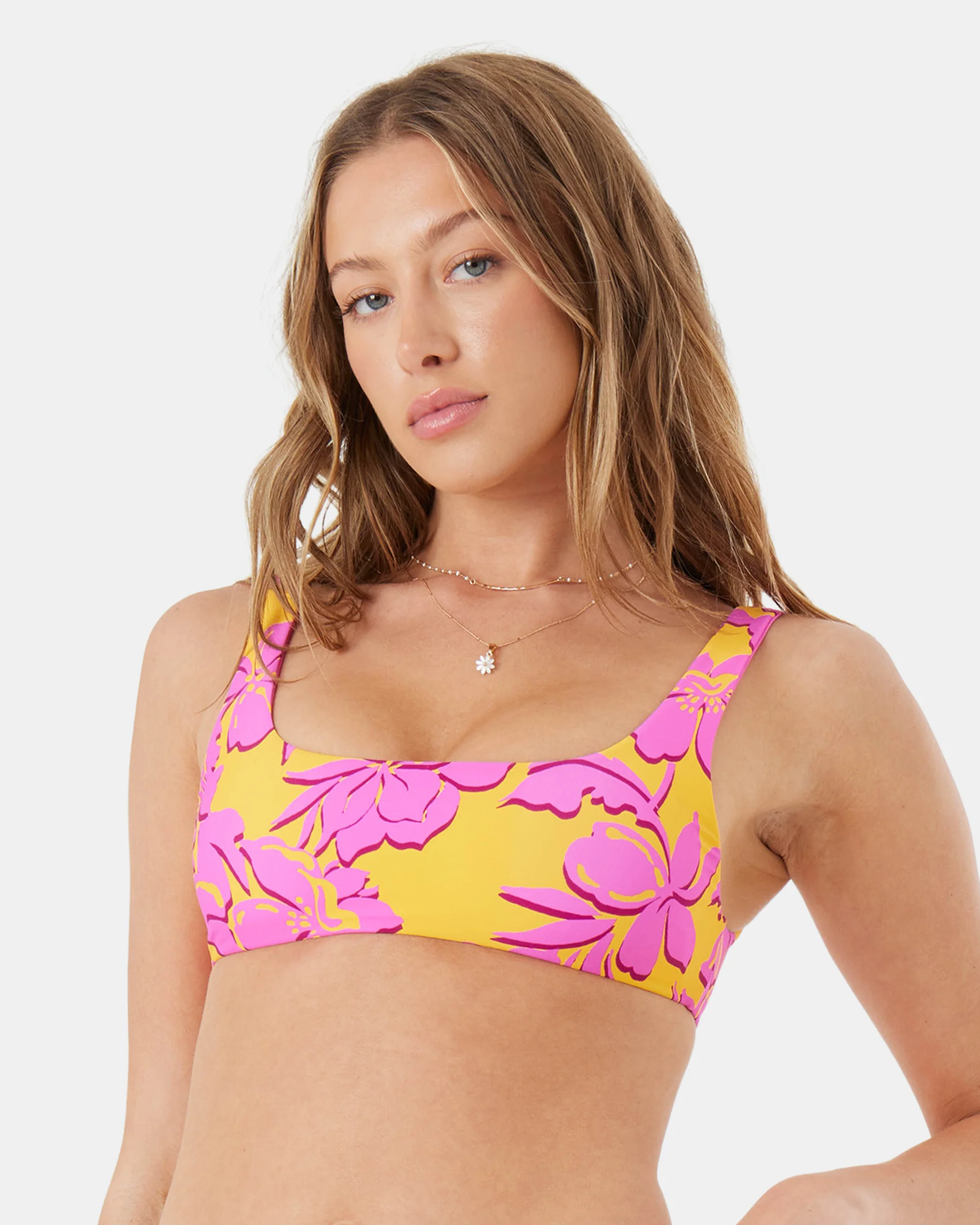 Island Time Reversible Square Neck Bralette Bikini Top