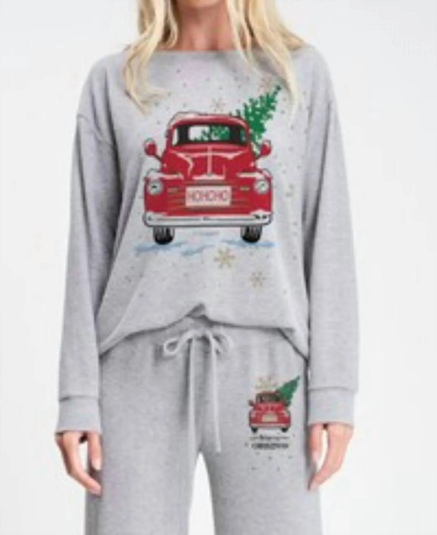 Ho Ho Ho Holiday Set In Grey, Red, Green