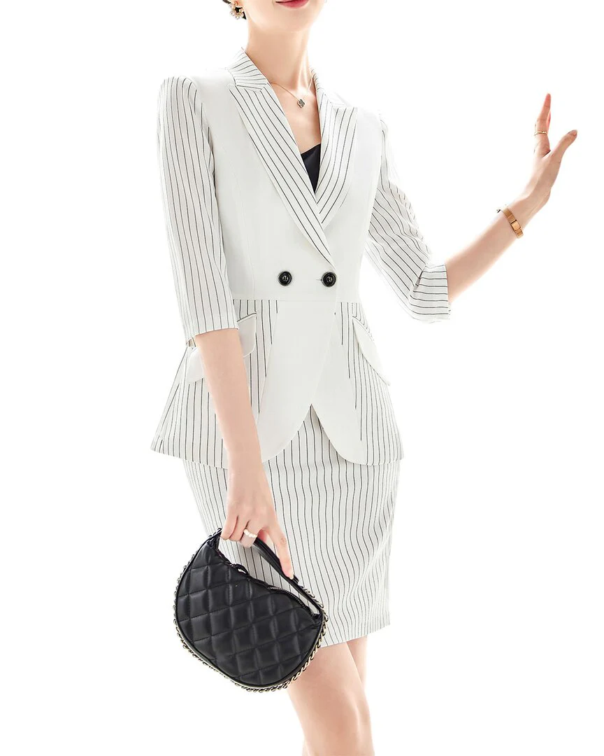Bossy Chic 2pc Blazer & Skirt Set
