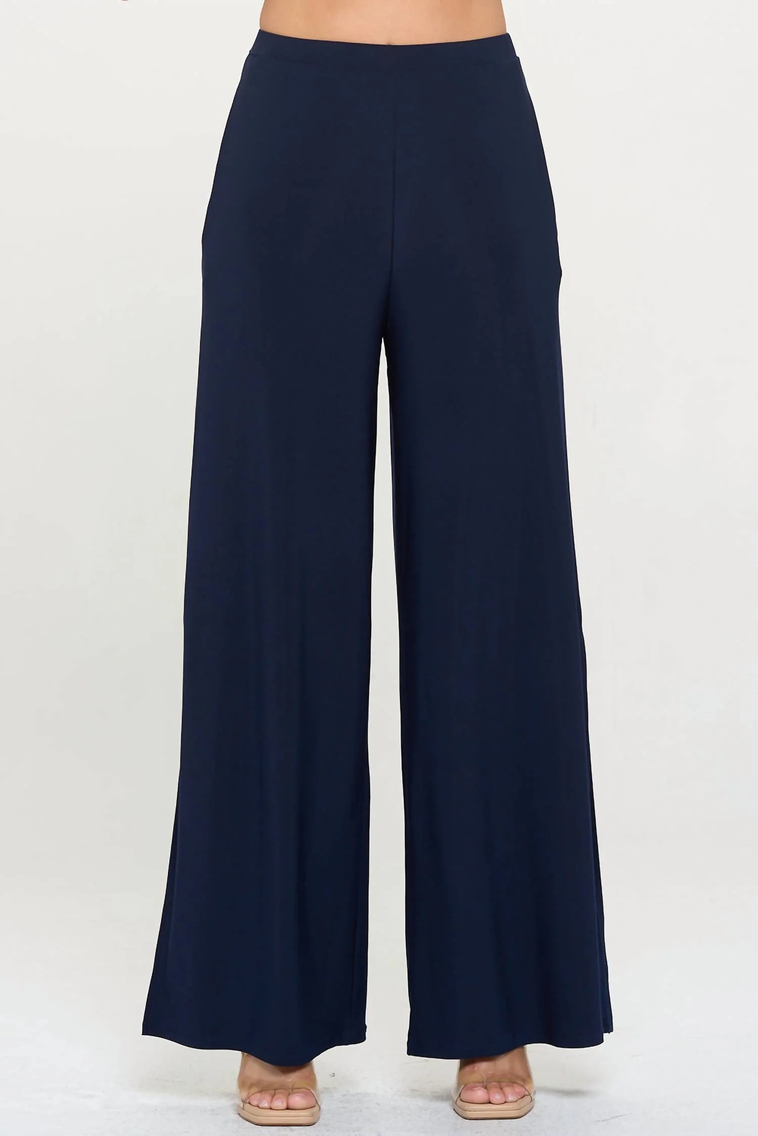 Side Slit Pant In Navy