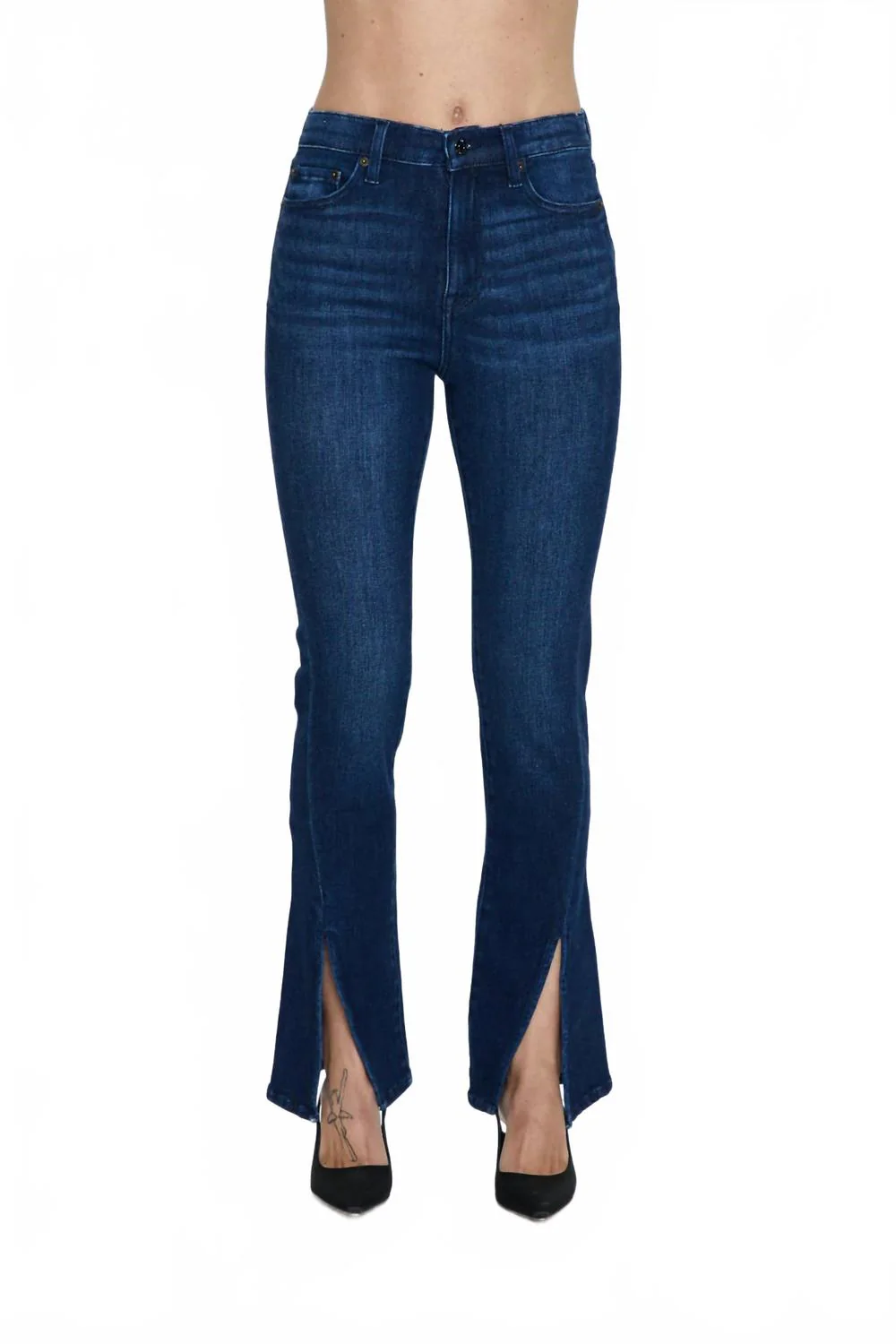 Teagan High Rise Vented Slim Cigarette Jeans In Urban Spree