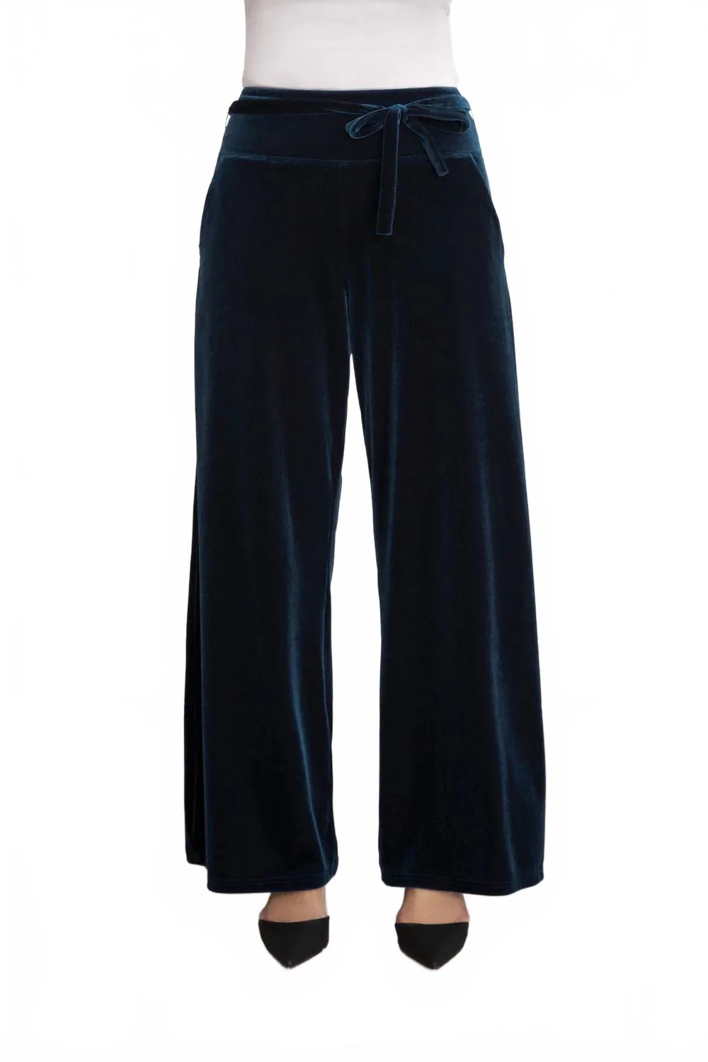 Velvet Savvy Wide Leg Trouser In Dragonfly