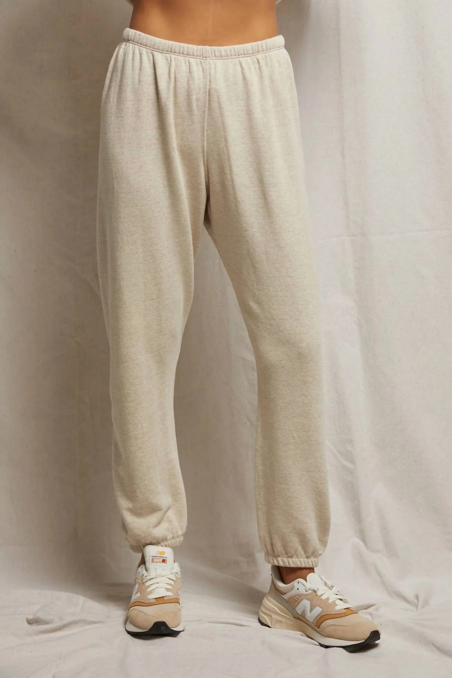 Johnny French Terry Easy Sweatpants In Oatmeal