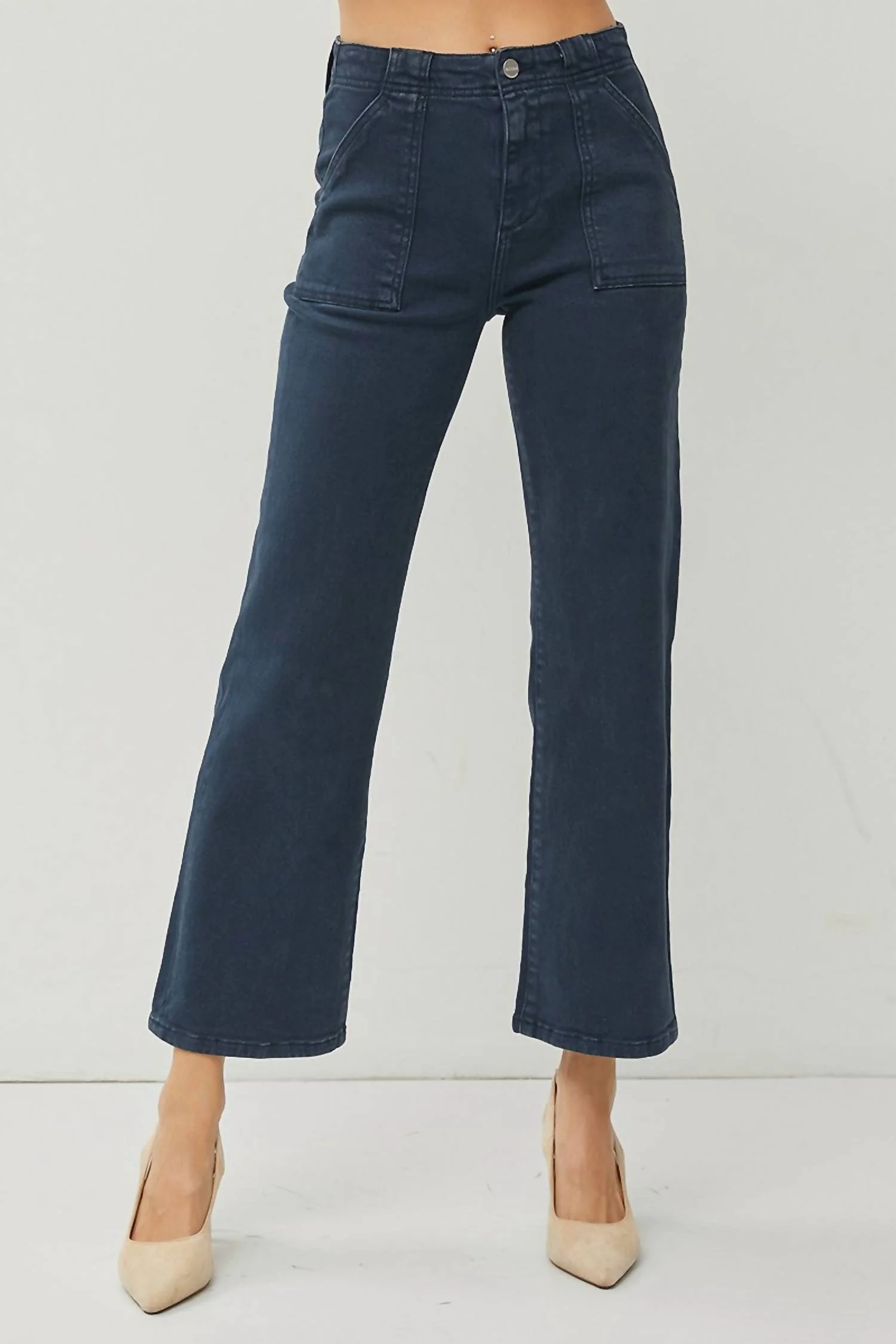 Blueberry Ankle Flare Jean In Navy
