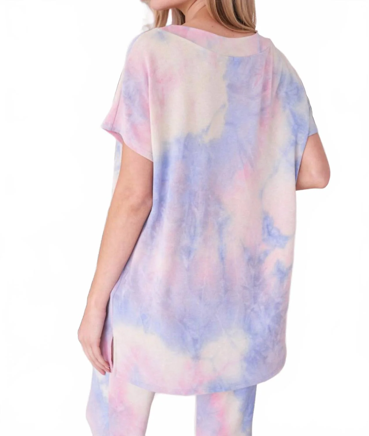 Delilah Tie Dye Loungewear Set In Purple