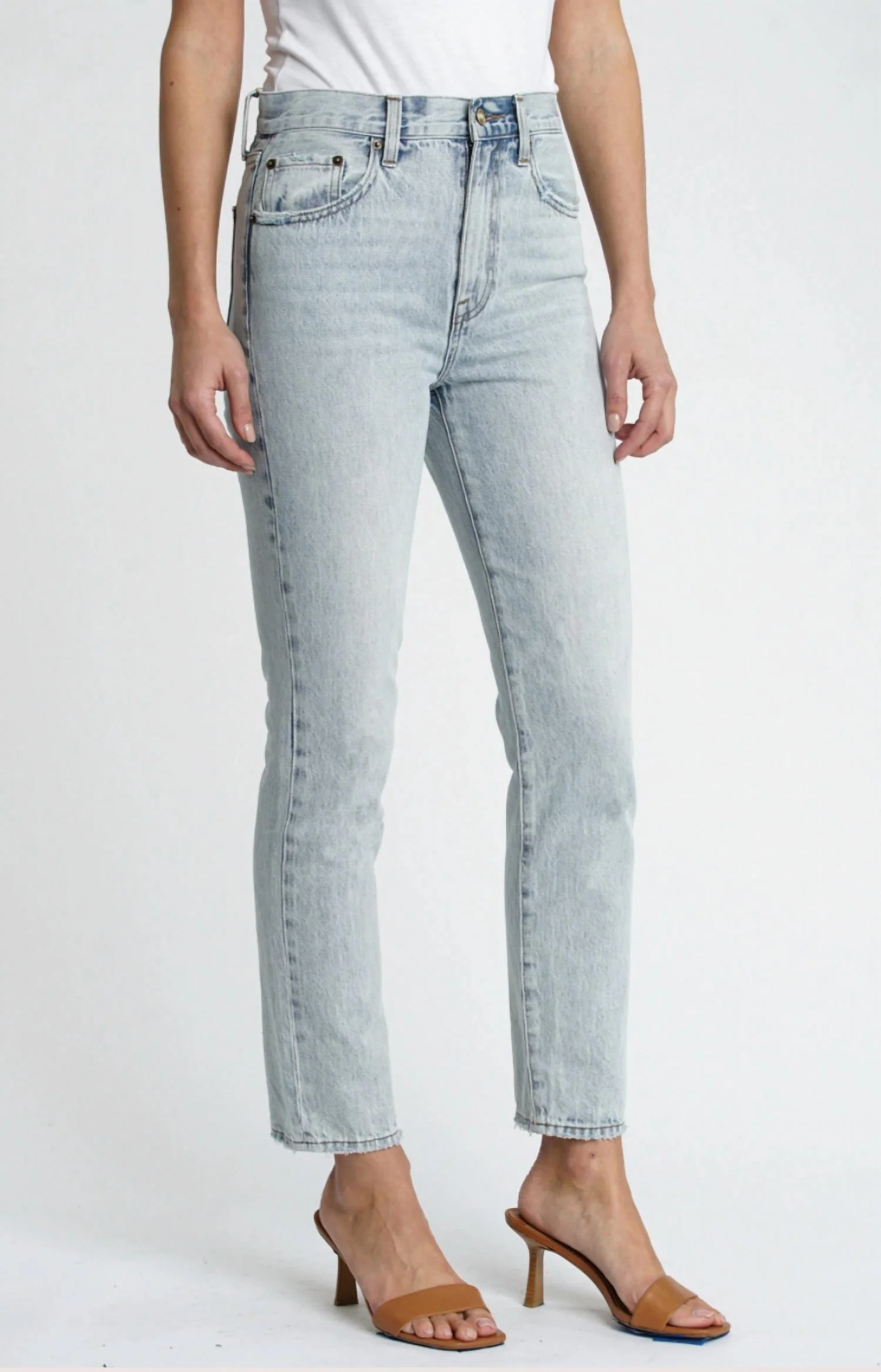 Keaton High Rise Slim Straight Jean In Blue