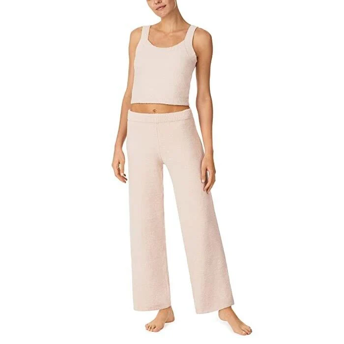 Sanctuary Pajama Sets Womens Large Blush Cropped Cami Wide Leg Sleeveless ERK511