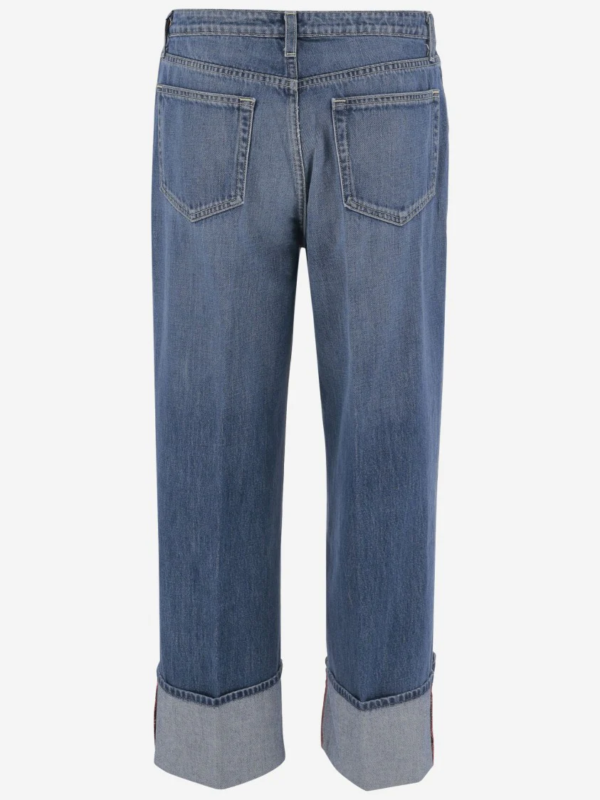 Denim Jeans With Lapels