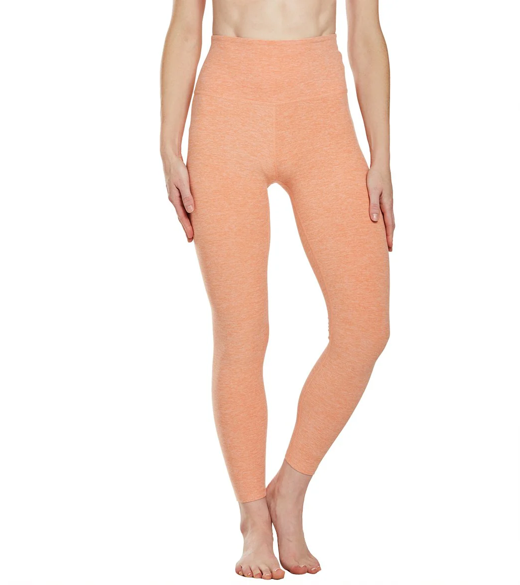 Beyond Yoga Spacedye High Waisted Caught In The Midi 7/8 Yoga Leggings Coral Dust Melon