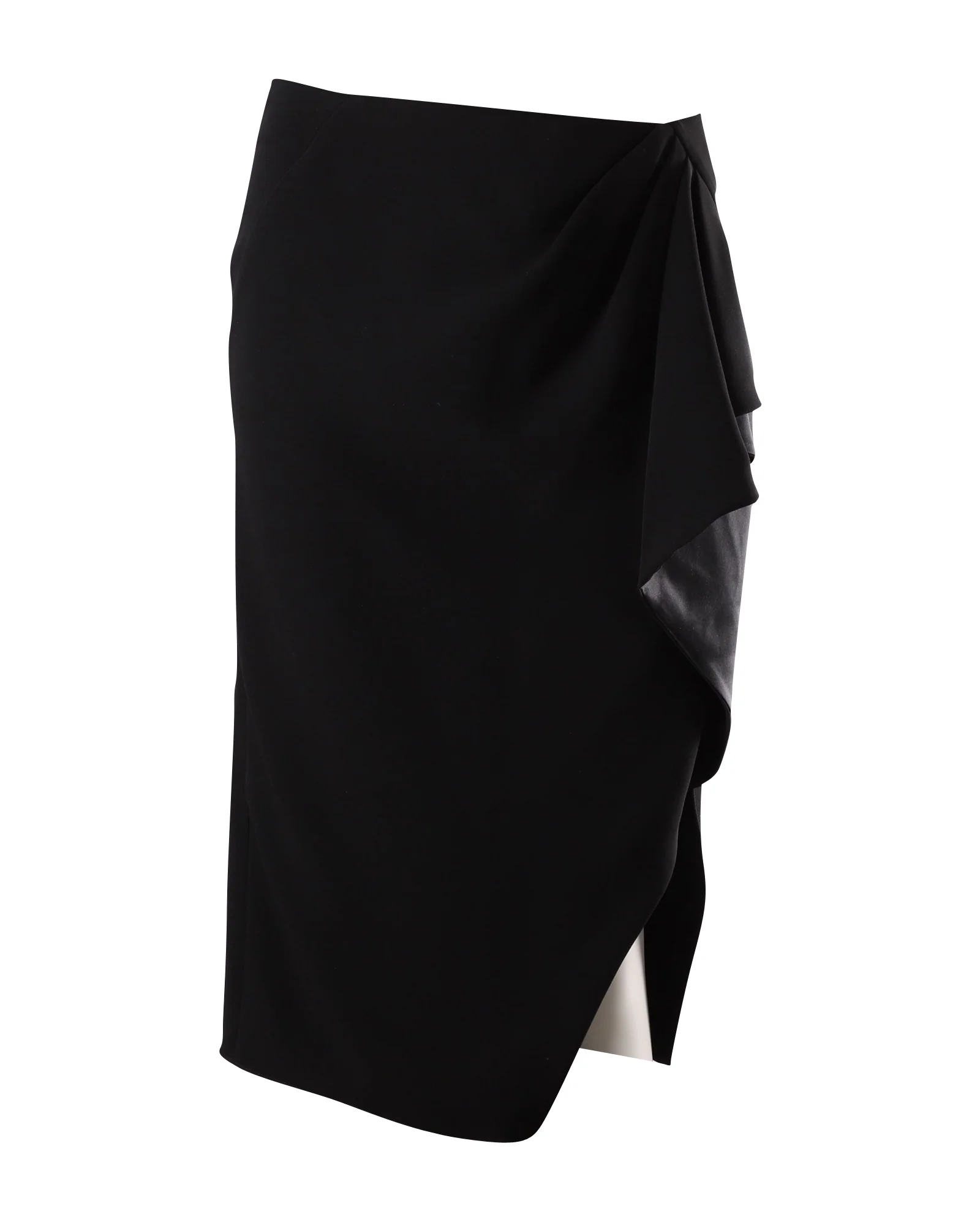 Altuzarra Draped Pencil Skirt in Black Triacetate