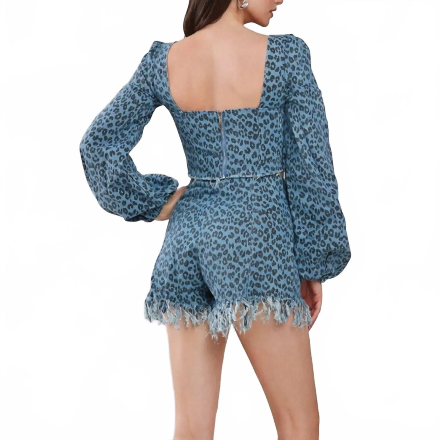 Roar Babe Denim Set In Blue