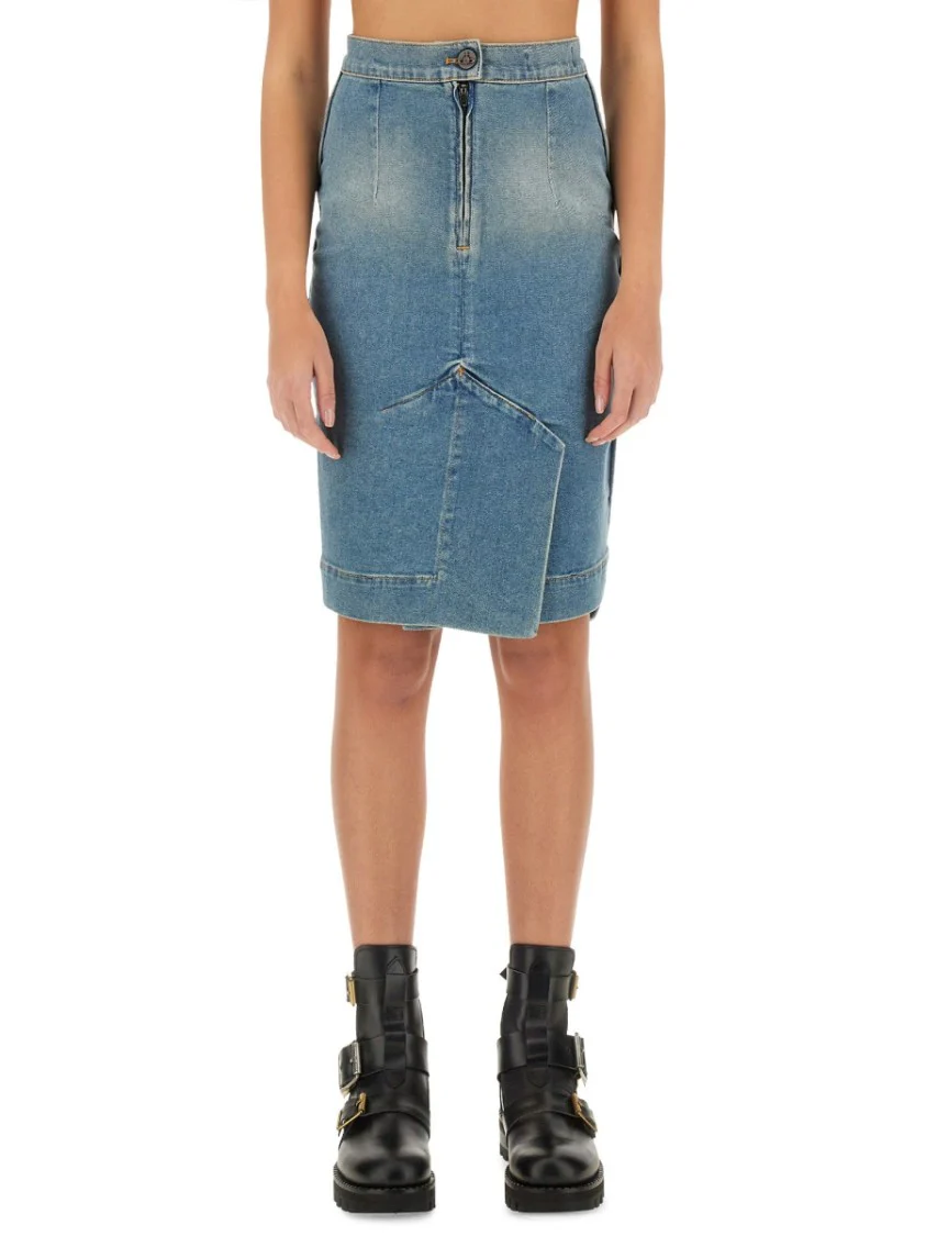 Denim Midi Skirt