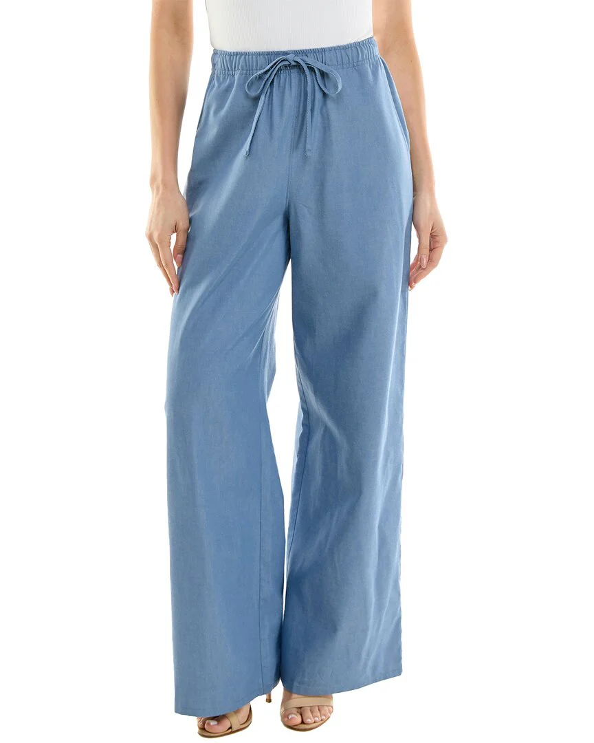 Socialite Chambray Woven Drawstring Pant