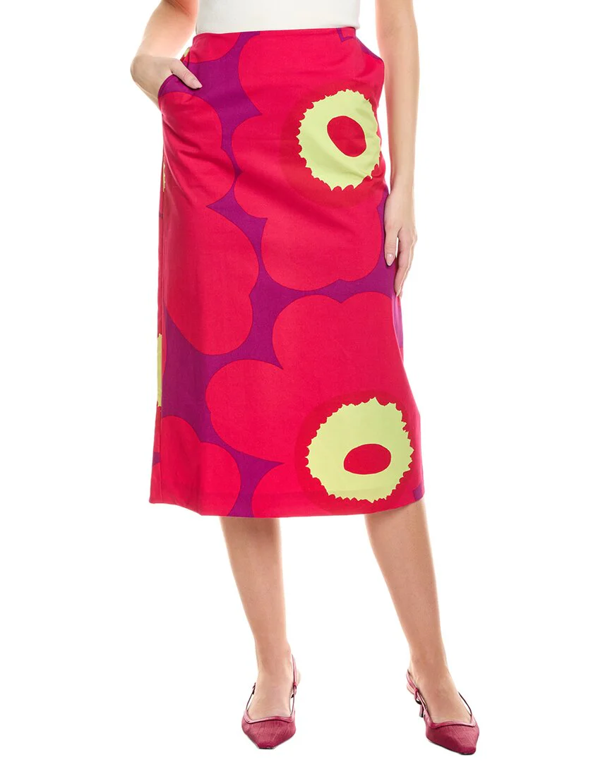 Marimekko Olemus Unikko Midi Skirt