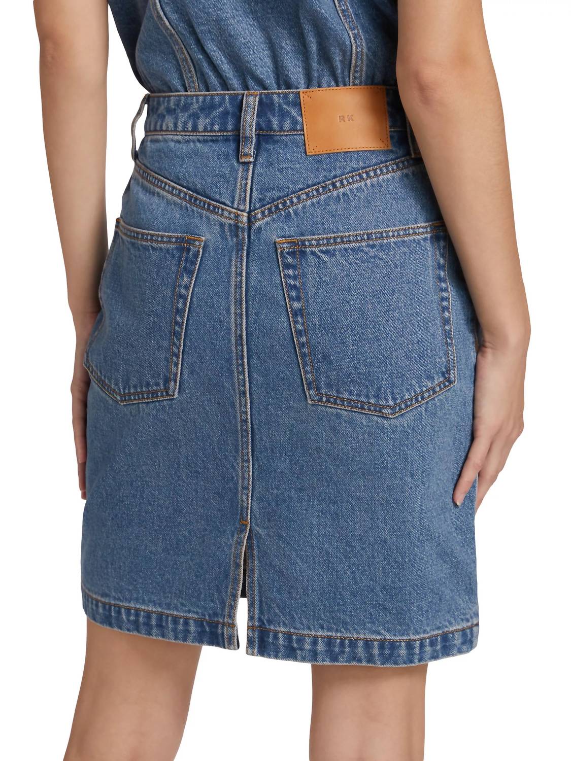 Hannah Denim Skirt In Lightwash Blue