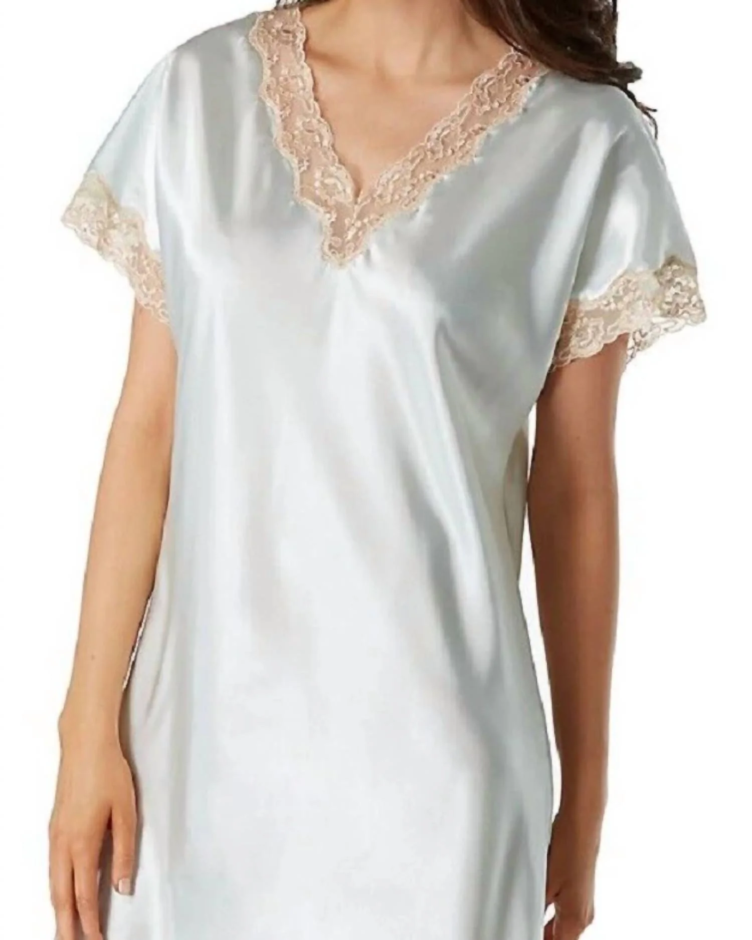 Charming Charmeuse Sleep Gown In Mint