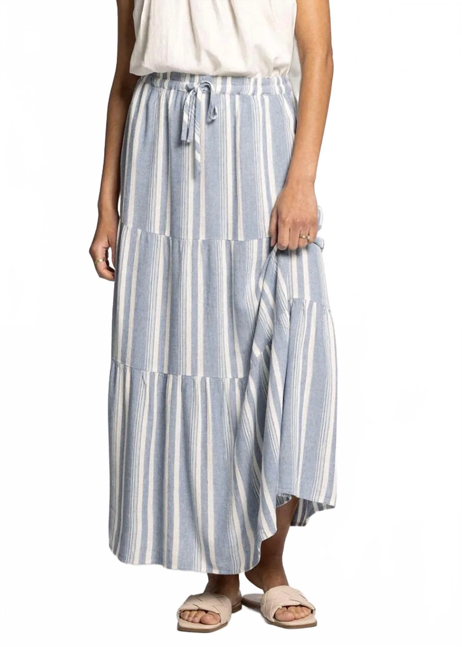 Benny Skirt In Cream/blue