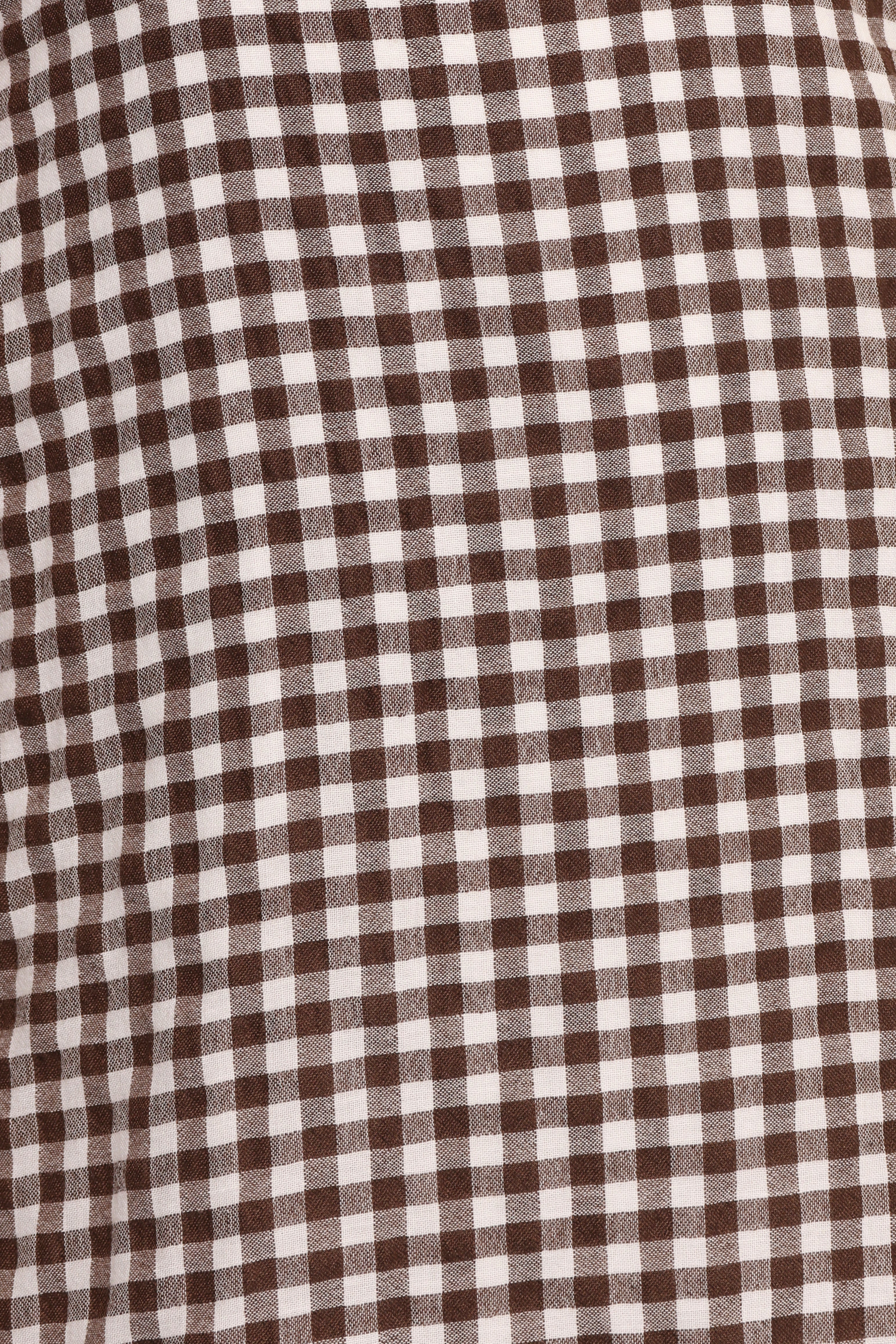 Queenie Midi Dress - Brown Gingham