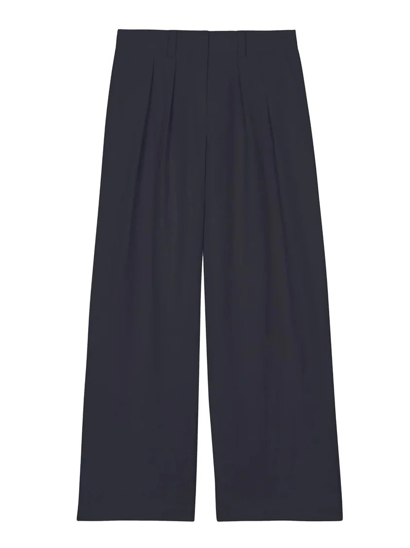 Daytona Pants In Navy Virgin Wool Blend