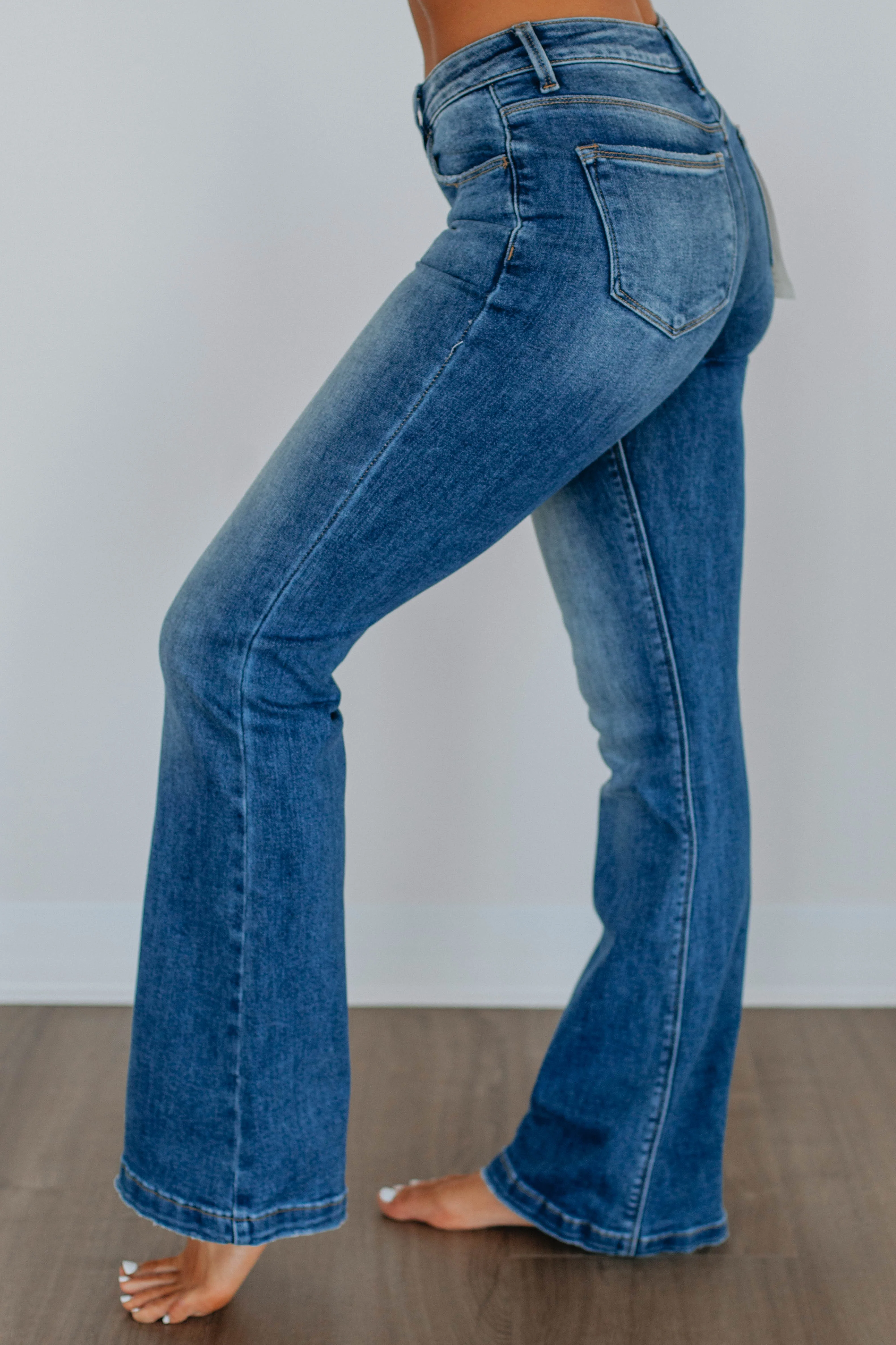 Palmer Risen Flare Jeans - Medium Wash