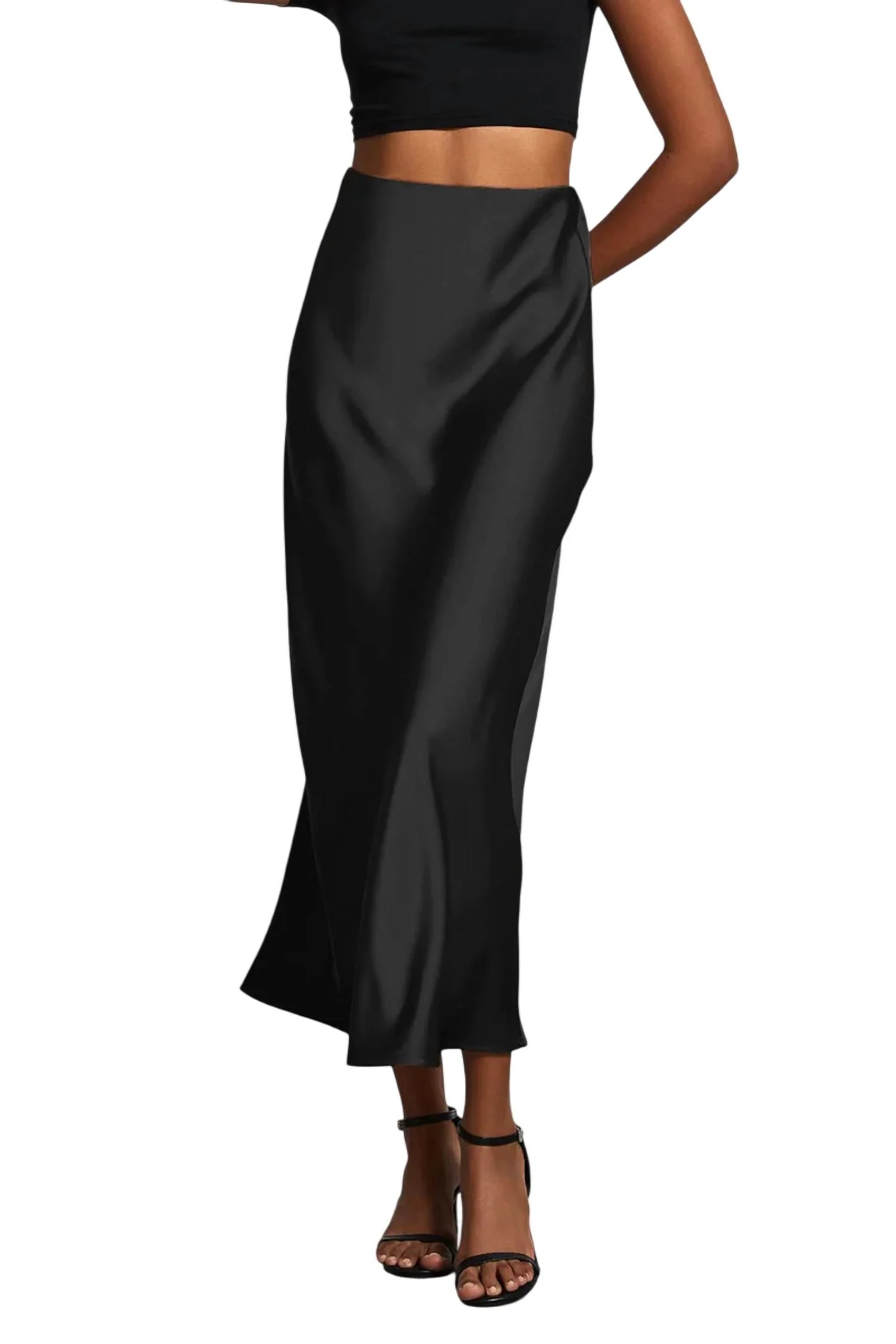 Lizzie Glossy Skirt In Black