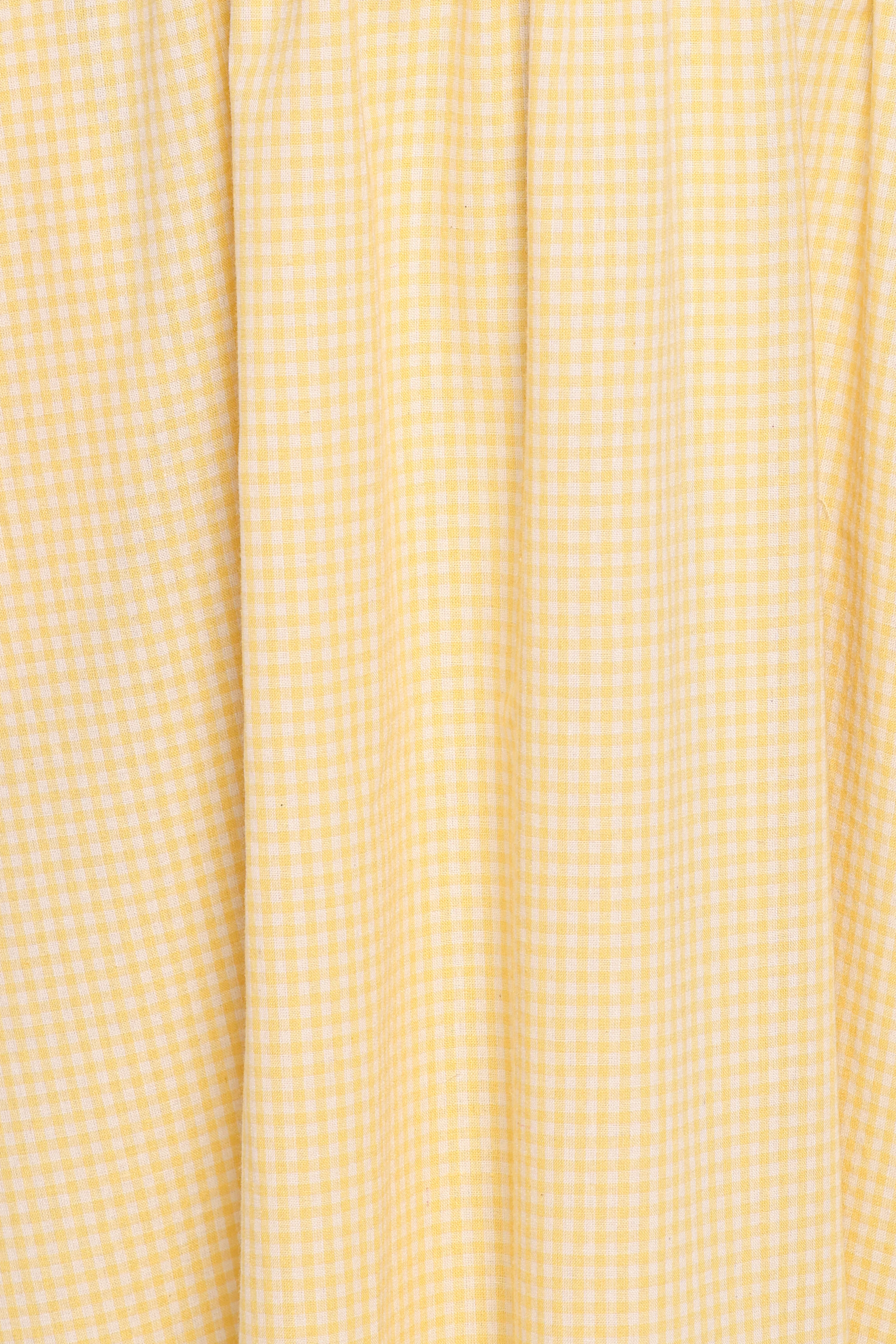 Kinslee Midi Dress - Yellow Gingham
