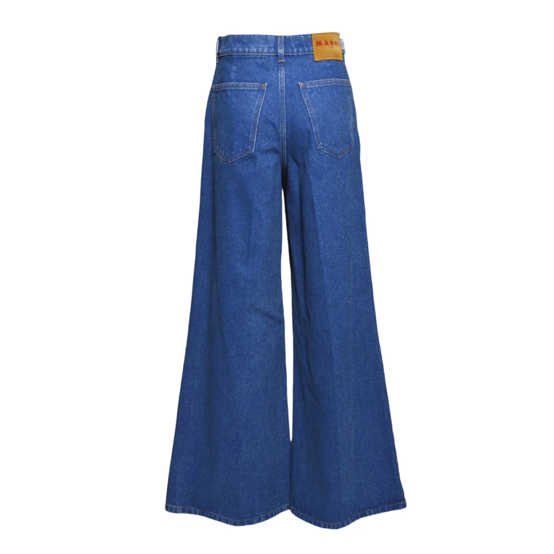 Wide Leg Jeans In Blue Denim
