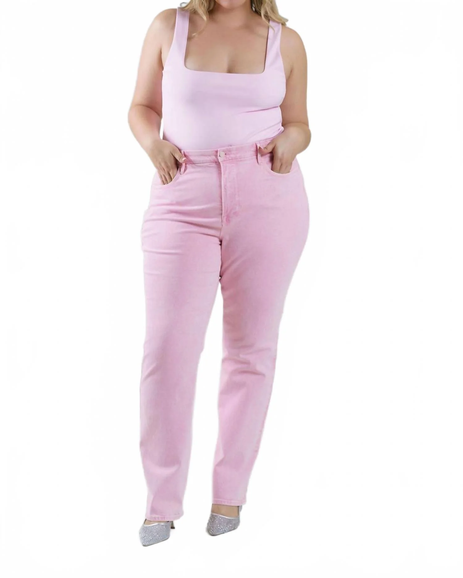 Good 90's Jean - Plus Size In Mineral Rose Quartz