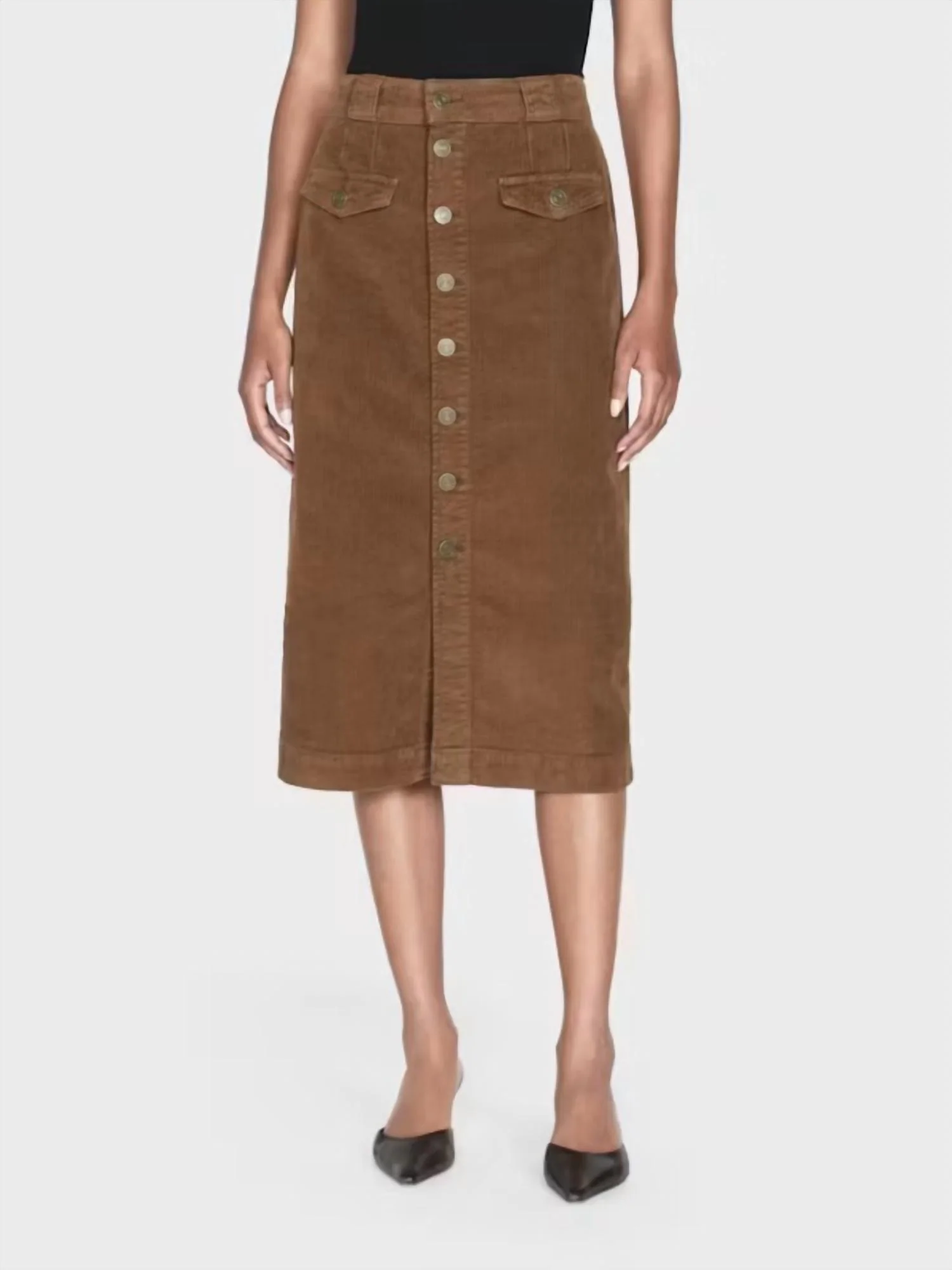 Penelope Midi Skirt In Toast