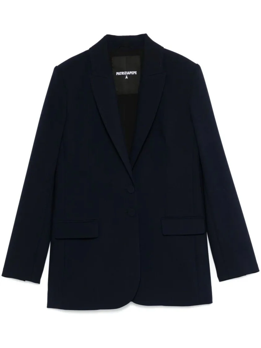 Tailored Blue Blazer With Classic Lapel