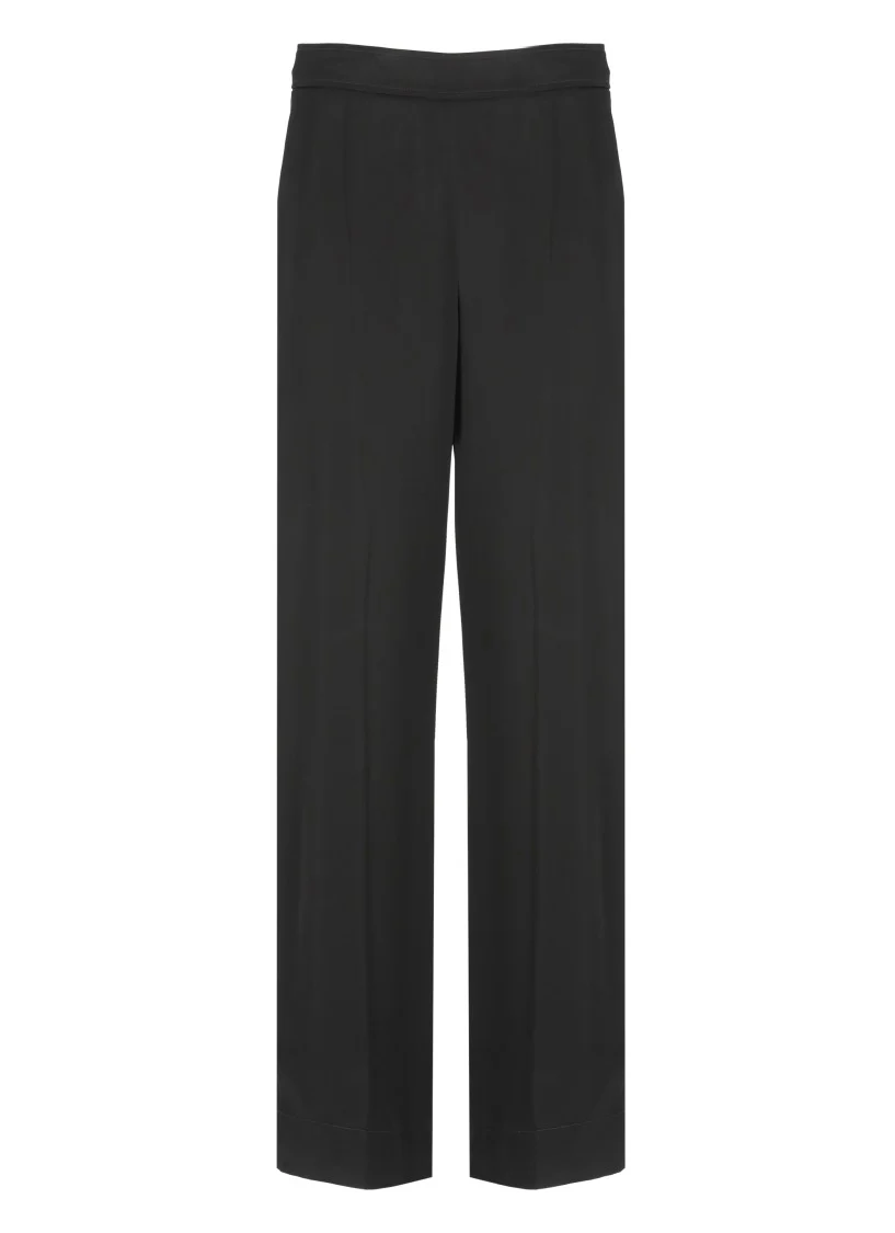 Black Viscose Palazzo Pants