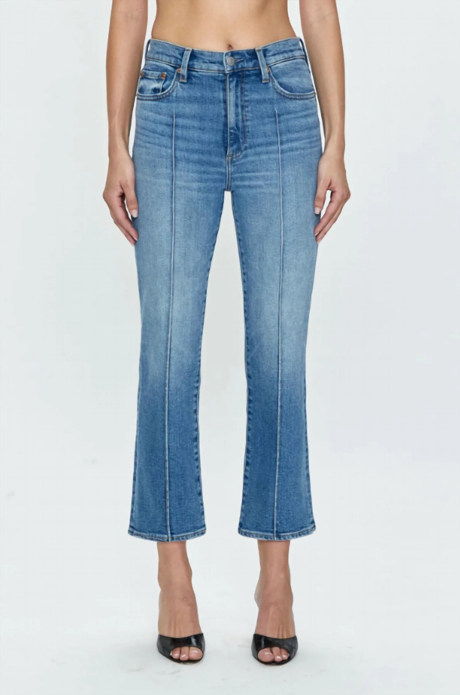 Lennon High Rise Bootcut Jeans In Essence