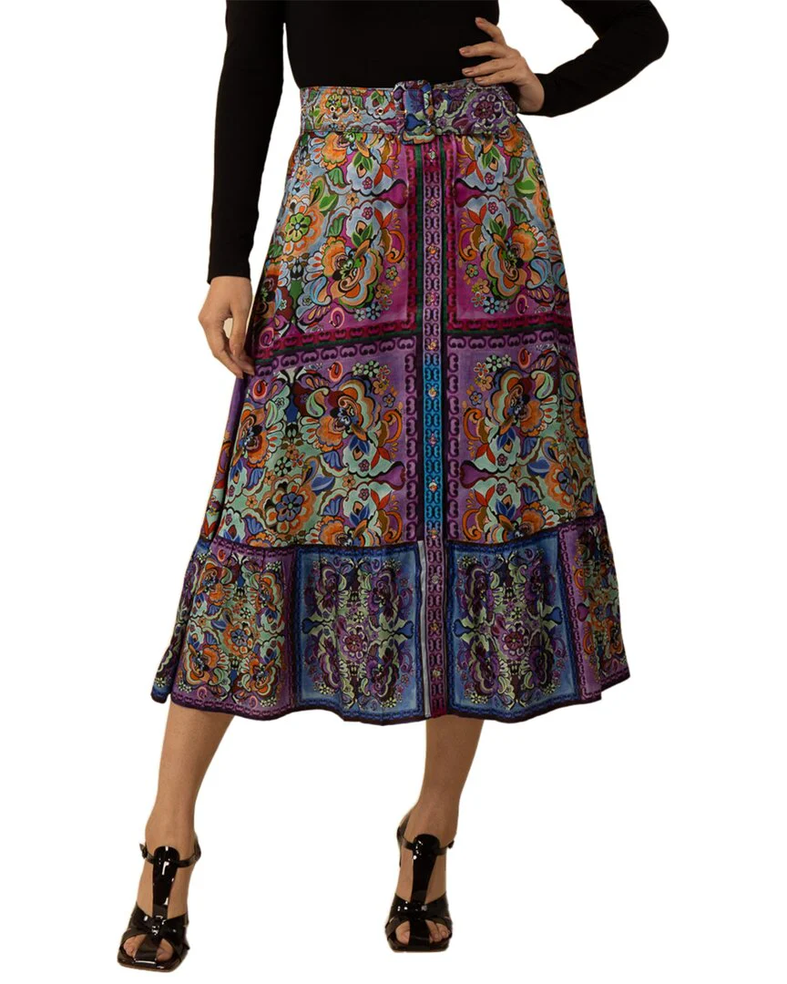 Hale Bob Silk-Blend Skirt