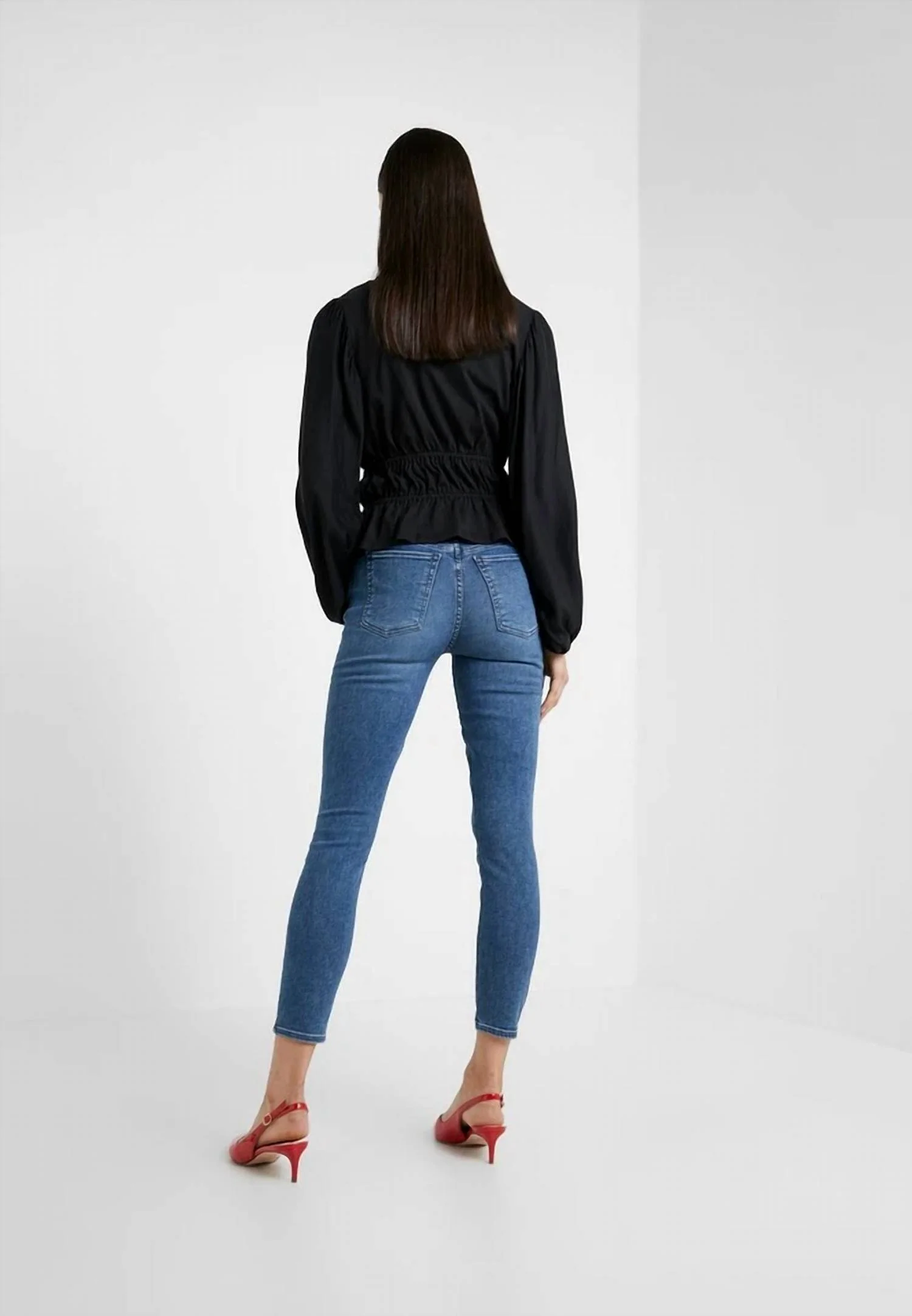 Sophie Miles Skinny Jeans In Mid-Blue Wash