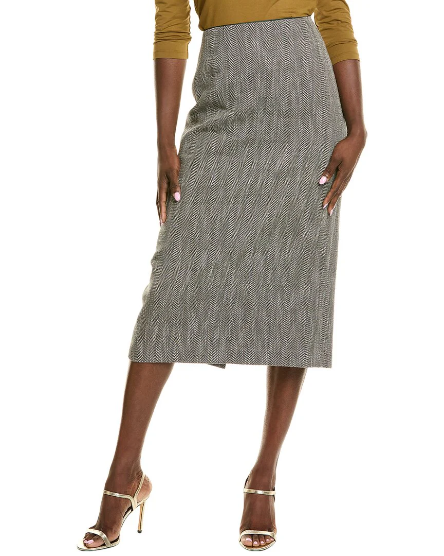 Lafayette 148 New York Linen & Wool-Blend Skirt