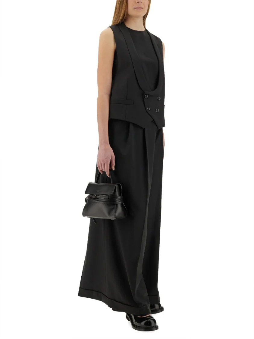 Asymmetrical Wool Pants