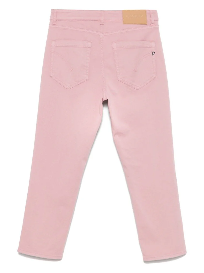 Light Pink Jeans With Button Fly And Classic Design