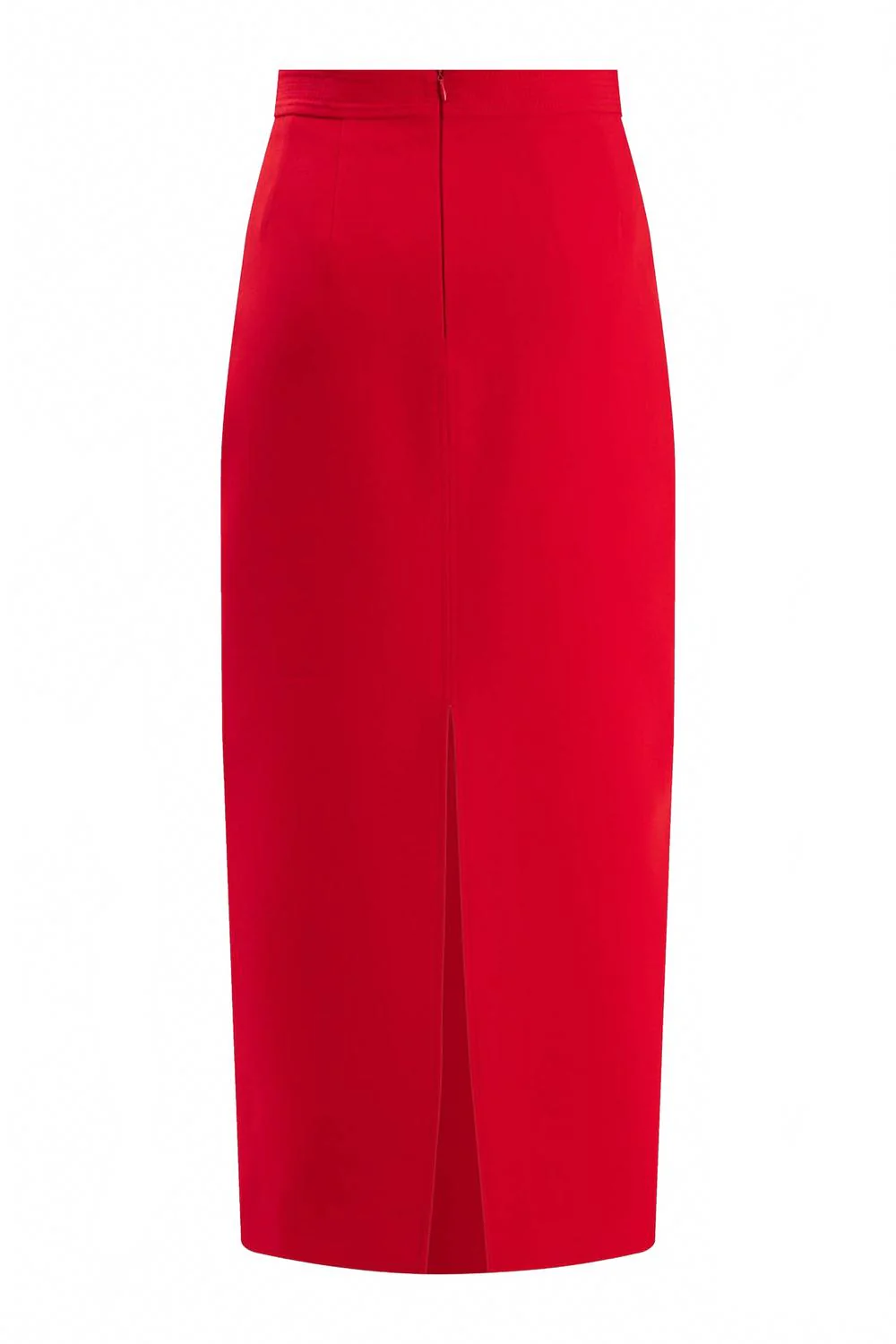 Women's Pencil Midi Skirt In Red
