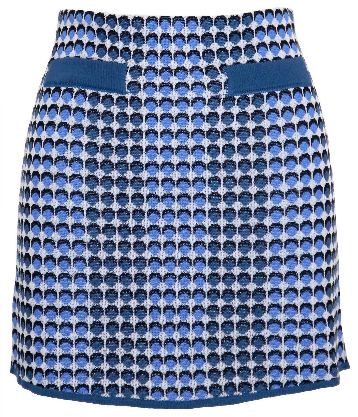 Minnie Knit Skirt In Blue Multi