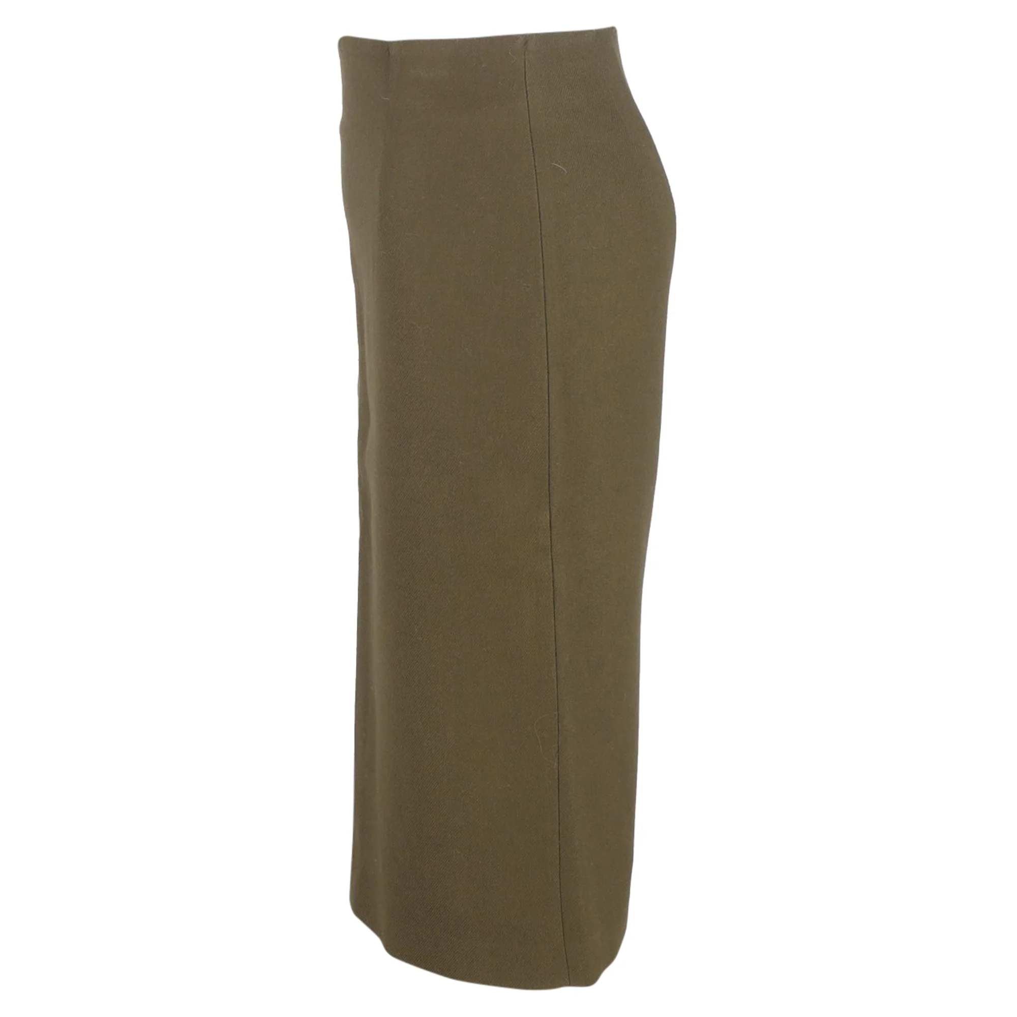 Etro Pencil Skirt in Khaki Wool
