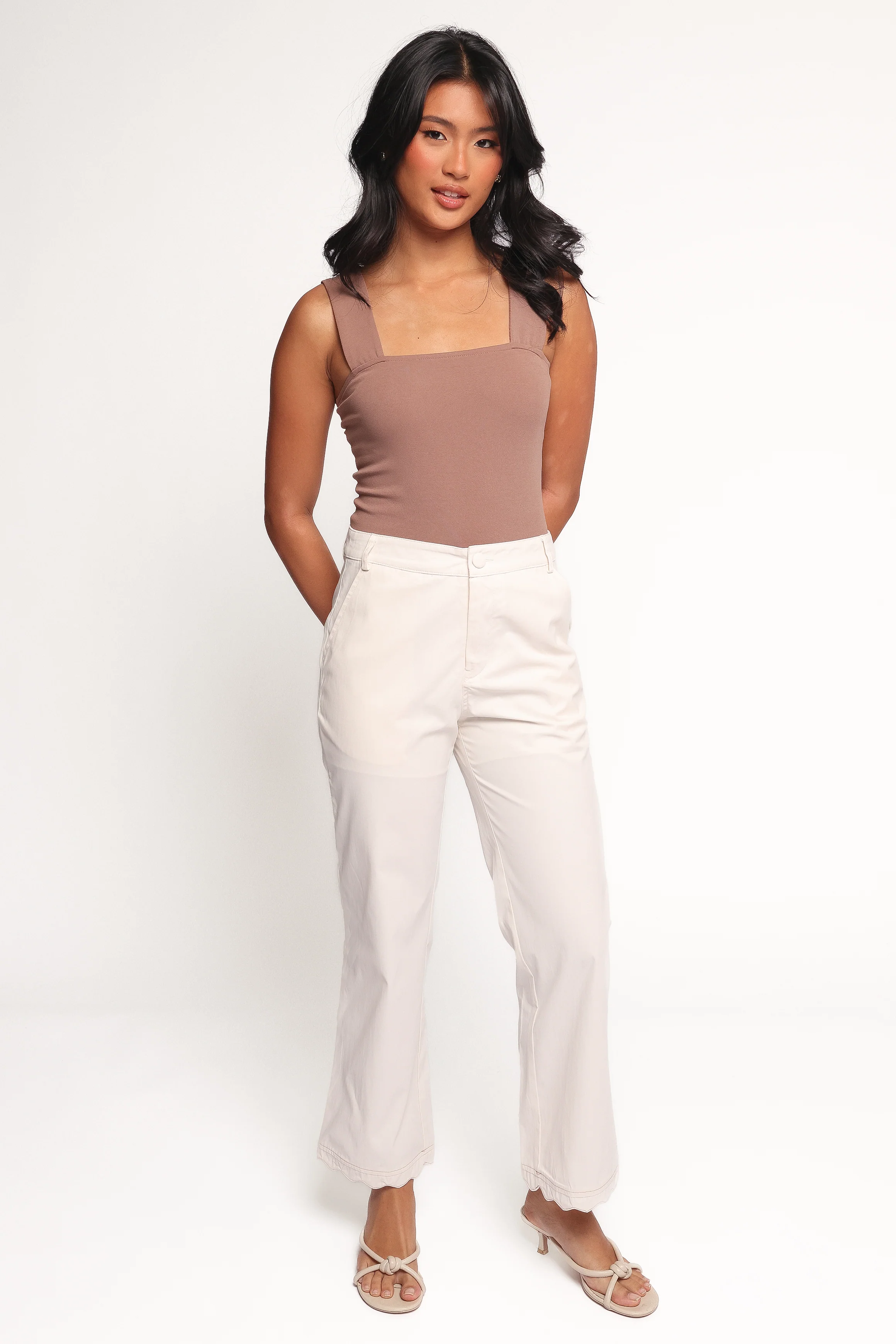 Thiago Scalloped Pant - Cream