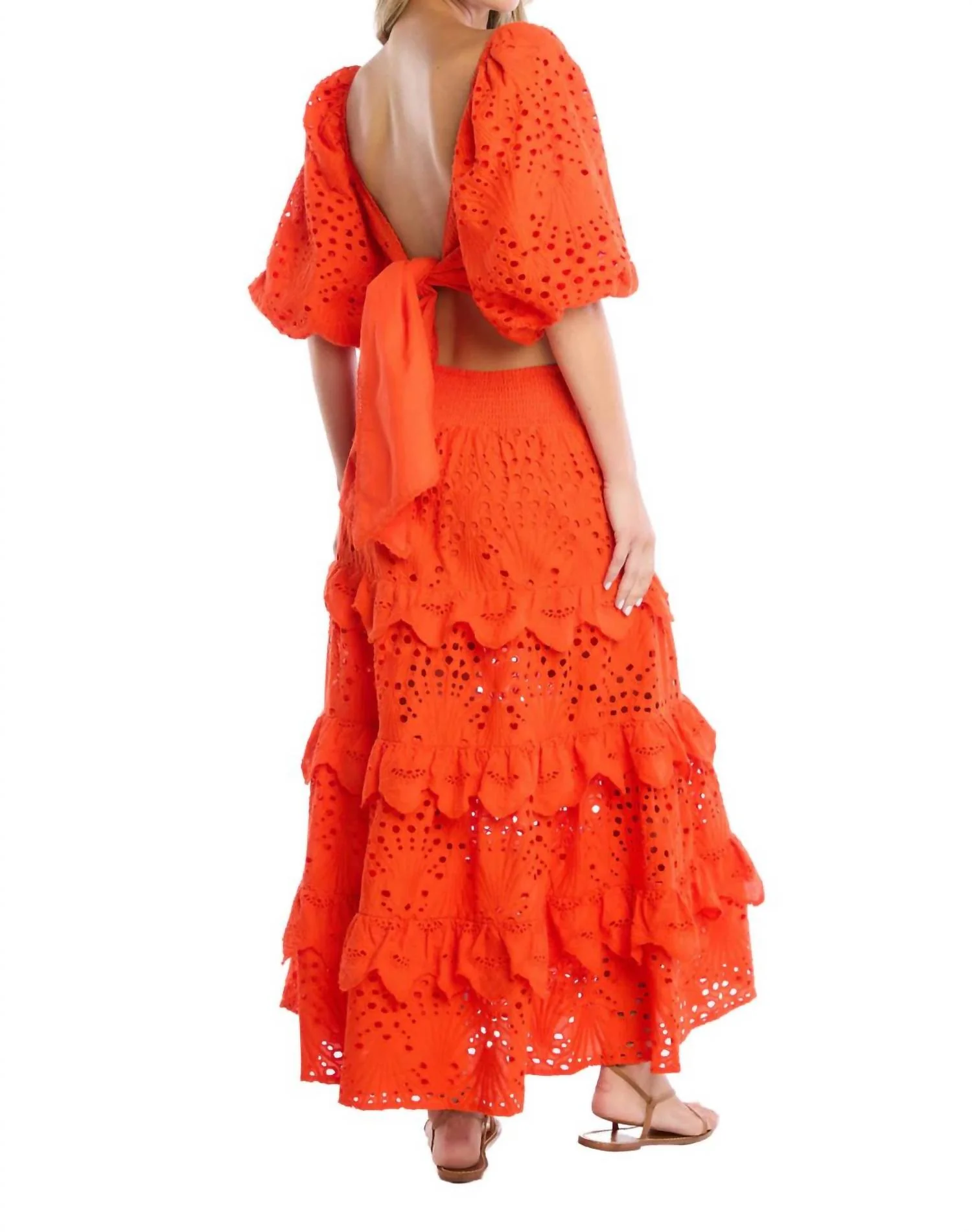 Georgia Midi Skirt In Cherry Tomato