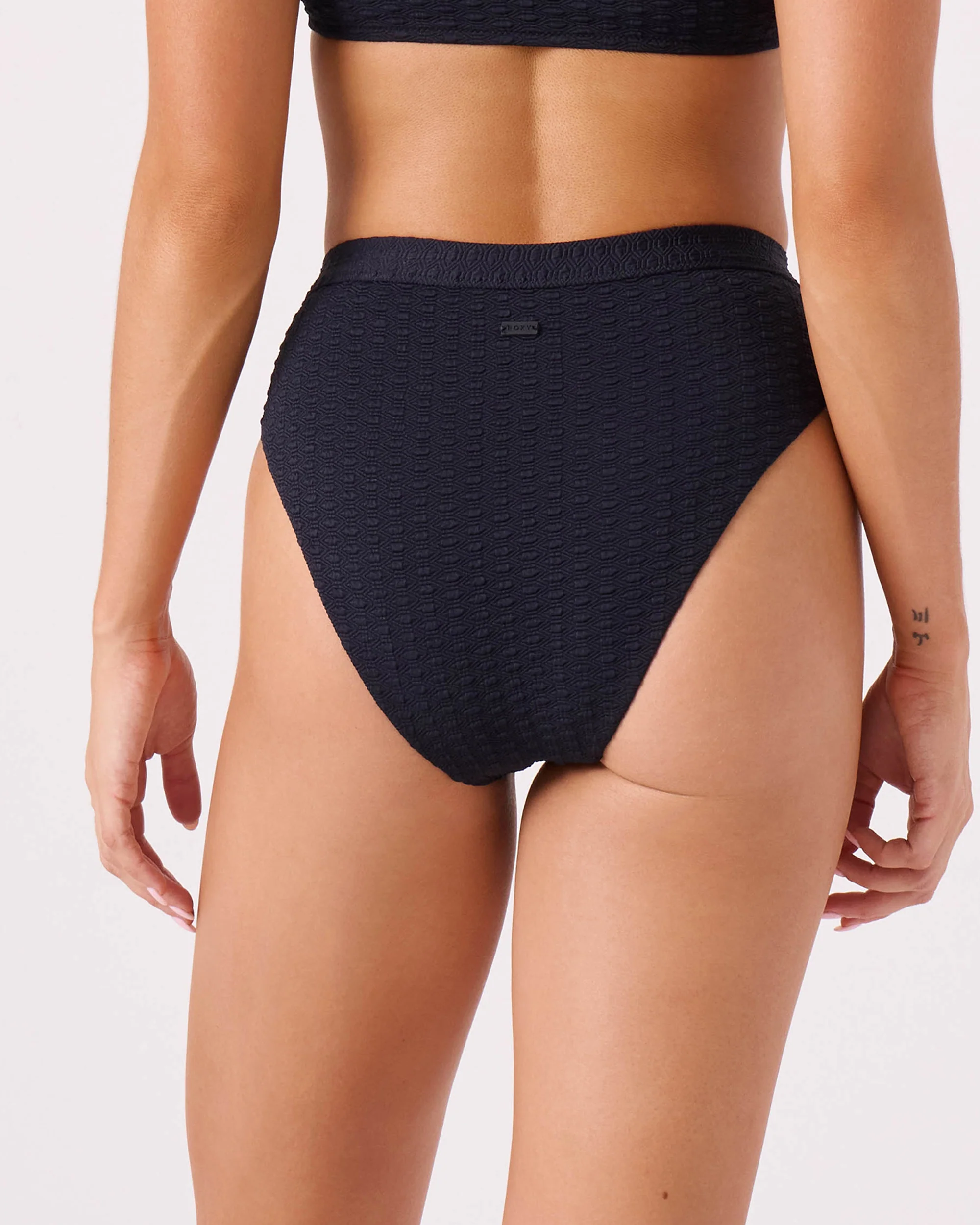 Haleiwa Banded High Waist Moderate Bikini Bottom