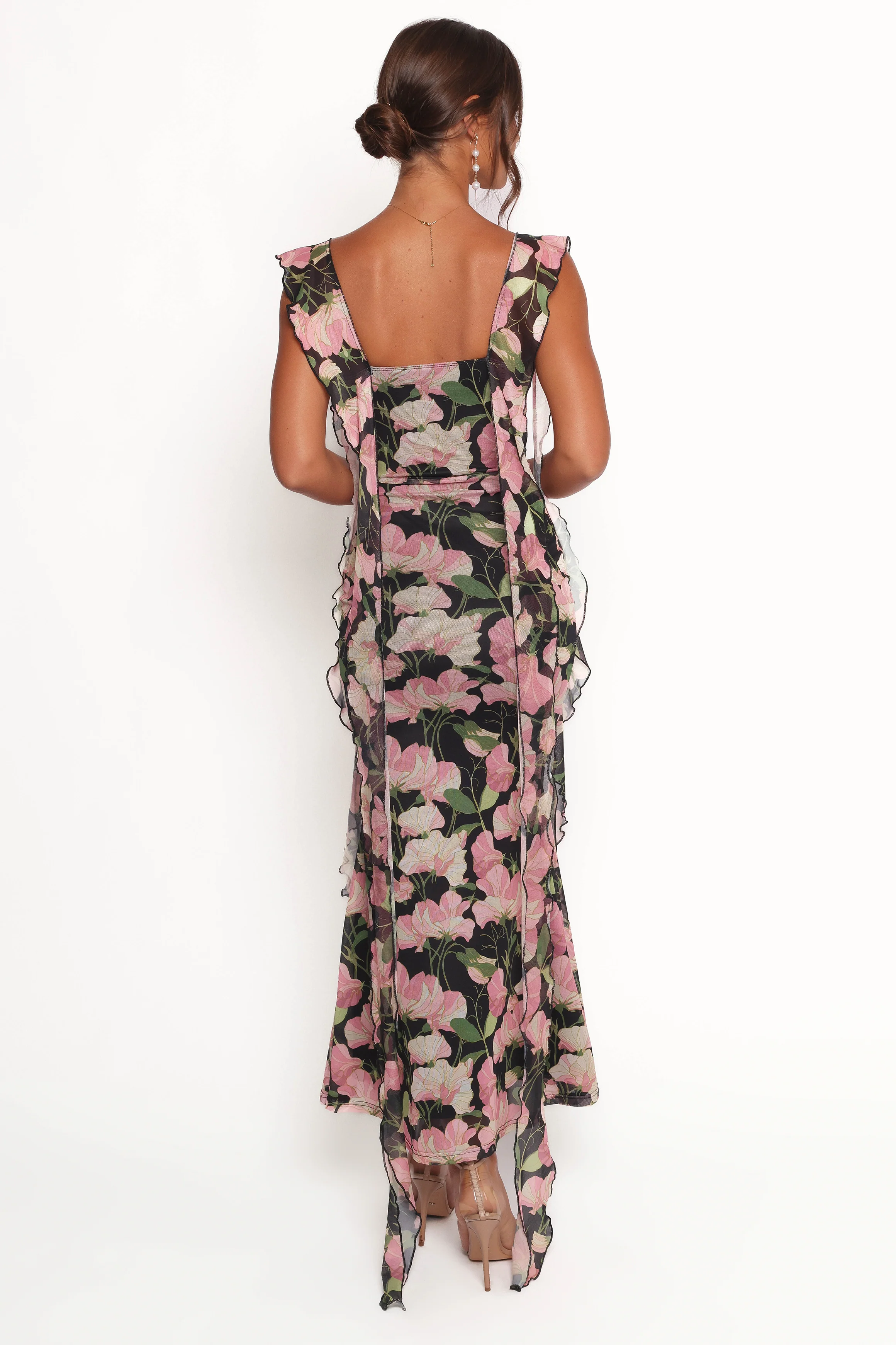 Chiara Maxi Dress - Black Floral