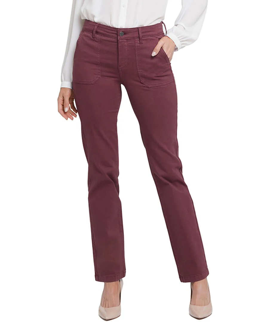 NYDJ Marilyn Dark Cherry Straight Leg Jean