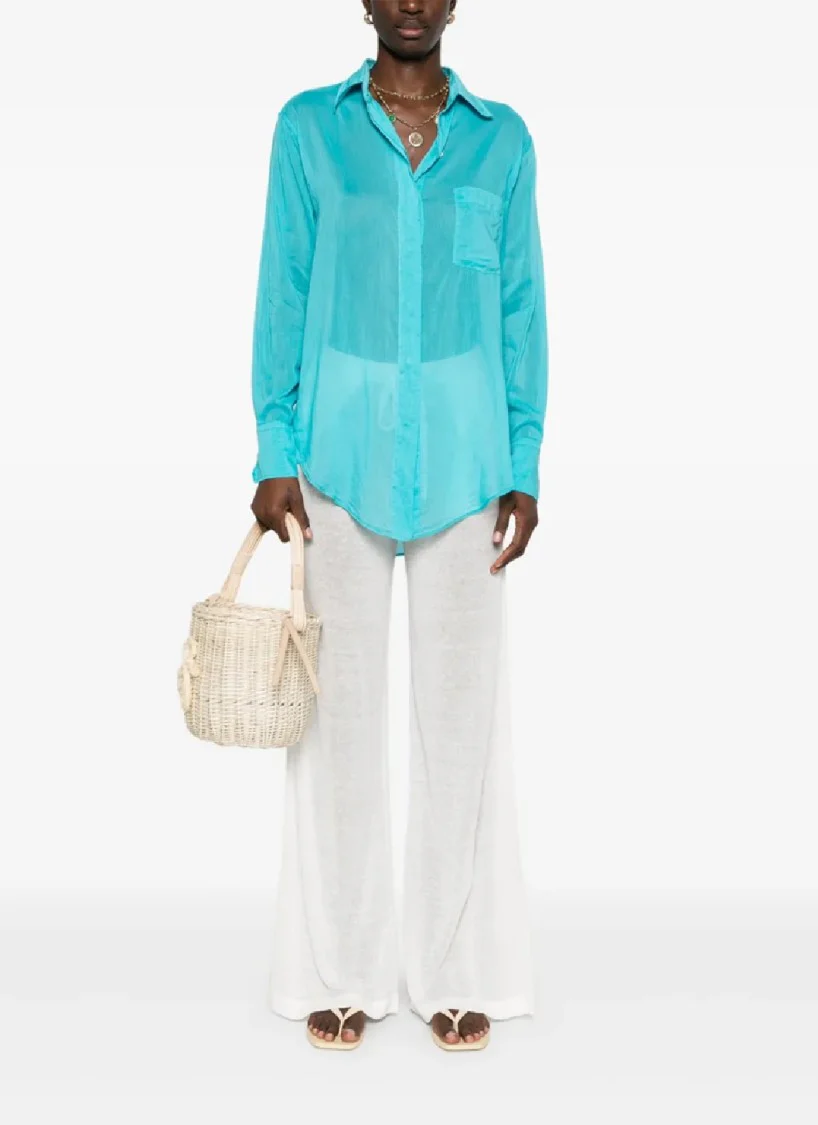 Wide-Leg Pants With High Waist