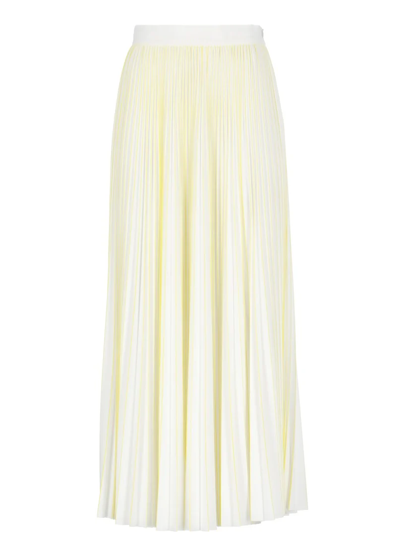 Flowing Pleated Skirt With Contrasting Color Details