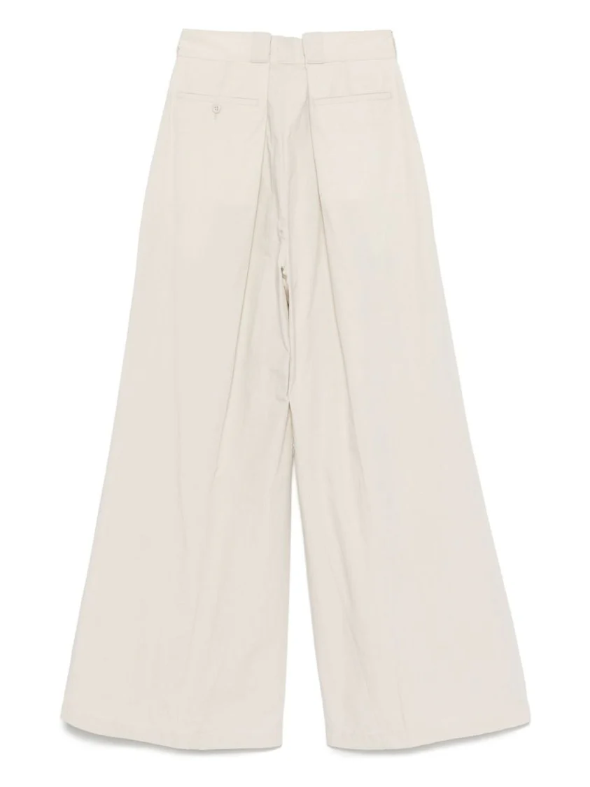 Light Beige Pleated Trousers